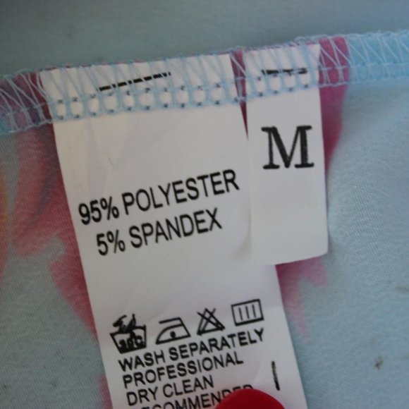 WOMENS MID LENGTH LIGHTWEIGHT DUSTER COVER UP SIZE MEDIUM LIGHT BLUE PINK FLOWER - Picture 8 of 8